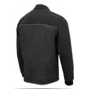Milwaukee Leather men's black textile and fleece combo jacket with reflective piping, designed for warmth and visibility.