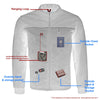 Milwaukee Leather men's black textile and fleece combo jacket with reflective piping, designed for outdoor wear.