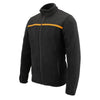 Milwaukee Leather men's black micro fleece zipper front jacket, casual men's jacket with front zipper and comfortable fleece material.