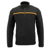 Milwaukee Leather men's black micro fleece zipper front jacket, stylish men's jacket with a zip-up front and comfortable fleece material.