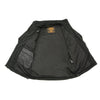 Milwaukee Leather men's black micro fleece jacket with zipper front and reflective stripes, designed for casual and outdoor wear.
