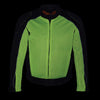 Milwaukee Leather men's black and neon green hi-vis mesh armored jacket with removable rain jacket, front view.