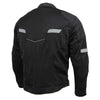 Milwaukee Leather men's black armored textile motorcycle jacket with removable liner, designed for all-season biking comfort.