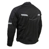 Milwaukee Leather men's black armored textile motorcycle jacket with removable liner, all-season biker jacket, front view with arm details.