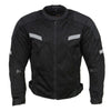 Milwaukee Leather MPM1792 Black Armored Textile Motorcycle Jacket for Men - All Season Biker Jacket w/ Removable Liner