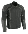 Milwaukee Leather men's black armored mesh motorcycle jacket with protective padding and all-season design for bikers.