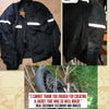 Milwaukee Leather black armored mesh racer jacket for men with reflective piping, all-season motorcycle jacket, front and back views.