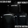 Milwaukee Leather black armored mesh racer jacket for men with reflective piping, designed for all-season riding comfort.