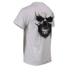 Milwaukee Leather MPMH116001 Men's Ghost Skull double-sided white printed T-shirt, casual textile clothing by HighwayLeather.