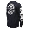 Black Milwaukee Leather men's long sleeve T-shirt with "2nd Amendment America's Original Homeland Security" text, featuring patriotic design.