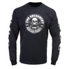 Black men's long sleeve T-shirt by HighwayLeather with "2nd Amendment America's Original Homeland Security" text in white.