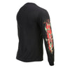Black Milwaukee Leather Electric Skull men's long sleeve T-shirt from HighwayLeather, featuring a bold skull graphic design.