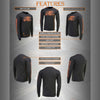 Milwaukee Leather MPMH117006 Men’s ‘Coolin’ Long Sleeve Black T-Shirt - 3X-Large