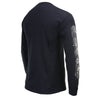 Black men's long sleeve T-shirt with five skulls graphic from Milwaukee Leather's HighwayLeather collection.