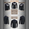 Milwaukee Leather MPMH117008 men's black long sleeve T-shirt with five skulls graphic and HighwayLeather branding.