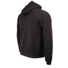 Milwaukee Leather Head Butt Skulls black hoodie with zipper closure, men's textile clothing featuring skull graphic design.