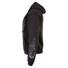Milwaukee Leather HighwayLeather men's black hoodie with skull design, zipper closure, casual textile clothing suitable for everyday wear.