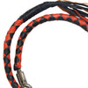 Hot Leathers MWH1104 â€˜Get Backâ€™ Genuine Black and Orange Leather Whip
