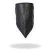 Black Hot Leathers NWL1009 leather neck warmer with soft fleece lining, designed for face, neck, and safety protection.