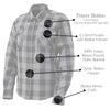 Nexgen Heat Women's NXL2601SET 'Bonnie' Black - Grey Heated Flannel Sleeve Shirt for Outdoor Activities w/ Battery