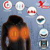 Milwaukee Leather Nexgen Heat NXL2717DUAL women's black heated hoodie jacket with battery pack, ideal for winter warmth and outdoor wear.
