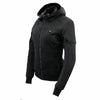 Nexgen Heat MPL2761SET Women's Black 'Heated' Soft Shell Racing Style Heated Jacket for Hiking Riding w/ Battery