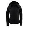 Nexgen Heat MPL2767SET Women's Black 'Heated' Soft Shell Jacket with Detachable Hood for Riding , Hiking w/ Battery