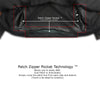 Milwaukee Leather men's beige vented distressed leather motorcycle jacket with patch zippers and liner, scooter style.