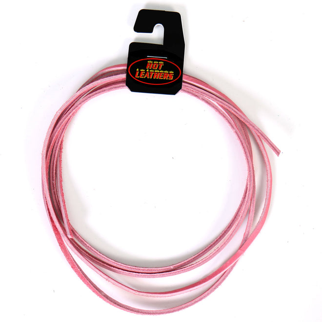 Pink leather lace accessory from Hot Leathers, 72-inch length, designed for motorcycle or fashion accessories.