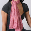 Pink lace eagle lady rider scarf by Hot Leathers featuring intricate lace details and a bold eagle design.