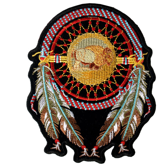 Hot Leathers Dream Catcher patch featuring a detailed 9x12 inch design with intricate dream catcher artwork.