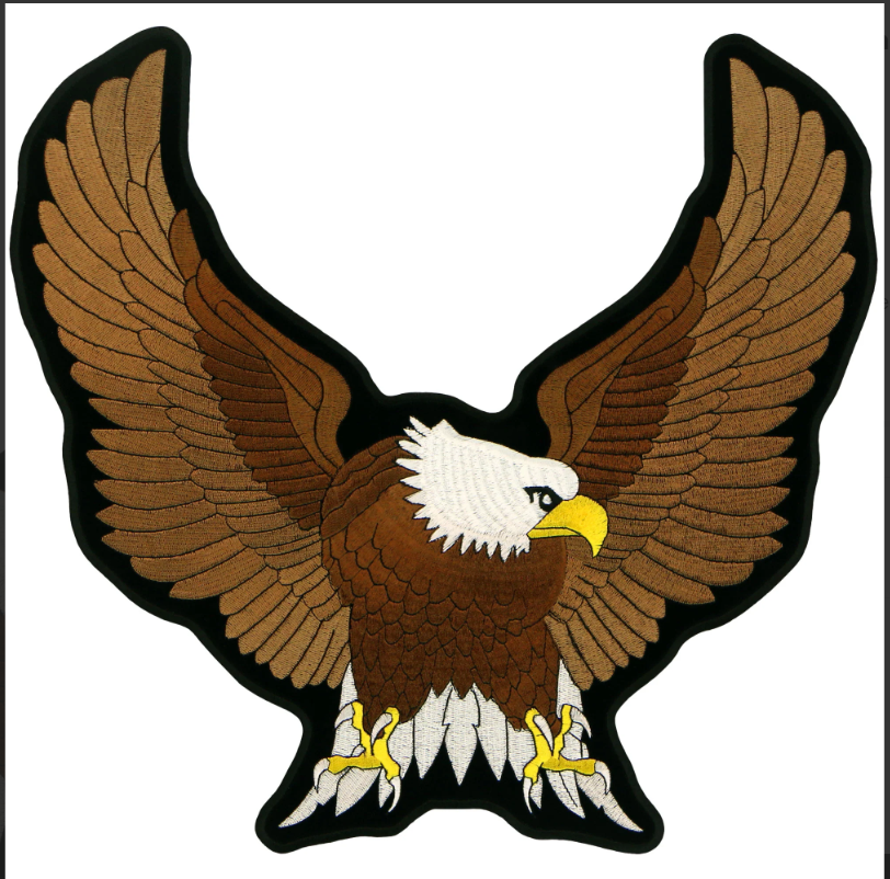 PATCH UPWNG EAGLE BROWN-PPA1129 : 15W 15H - HighwayLeather