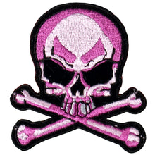 Hot Leathers PPA1902  Pink Skull and Crossbones 3" x 3" Patch