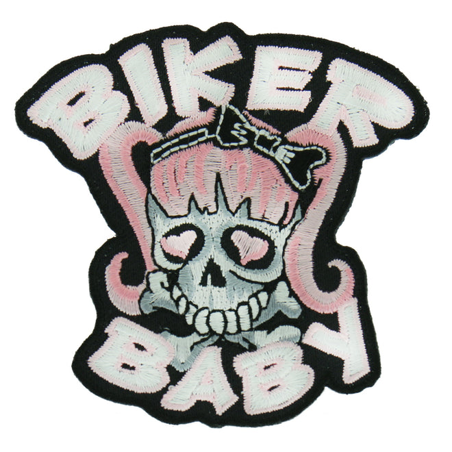 Hot Leathers PPA2052 biker baby pigtails patch, 3x3 inches, featuring bold embroidered design on black fabric.