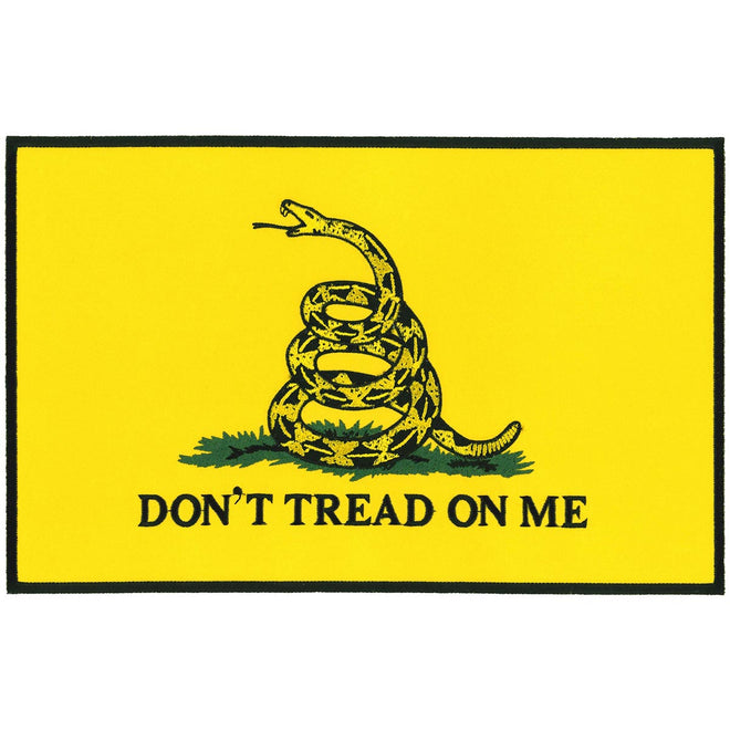 Hot Leathers Don't Tread On Me 11-inch patch with serpent design and bold lettering on black fabric background.
