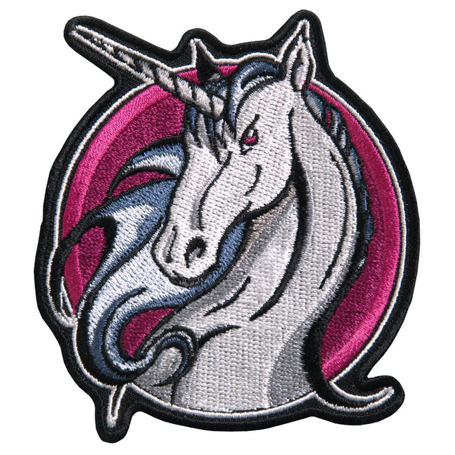 Hot Leathers Unicorn patch, 3.5x3.5 inches, featuring a colorful unicorn design on fabric patch for clothing or gear.