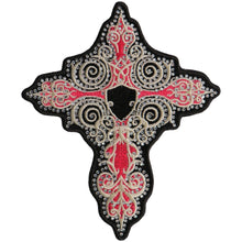 Hot Leathers PPC3265 5 Inch Rhinestone Pink Cross Patch