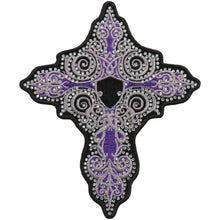 Hot Leathers PPC3275 5 Inch Rhinestone Purple Cross Patch