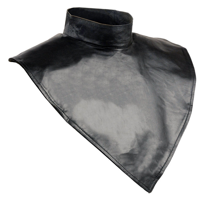 Milwaukee Leather SH166 premium leather neck warmer with fleece lining, designed for face, neck, and safety protection.