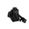 Small Hot Leathers PUA1028 leather purse with multiple pockets, designed for clip, thigh, or fan bag use, featuring a sleek black finish.