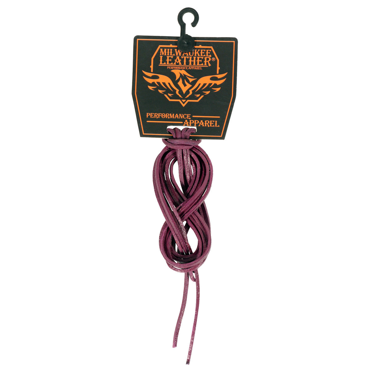 Milwaukee Leather purple replacement leather side lacing, 72 inches long, designed for footwear and accessory customization.