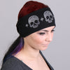 Hot Leathers skulls bling hair wrap featuring shiny skull designs, perfect for bold hair accessory styles.