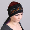 Hot Leathers RWC1007 flames bling head wrap, vibrant hair accessory with flame design and sparkling embellishments.