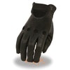 Men's unlined leather driving gloves by HighwayLeather, classic style with smooth leather finish and detailed stitching.