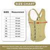 Buffalo Leather Gear tan leather corset vest with steel boning, strap lacing, and bustier design for women.