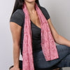 Pink lace eagle design Hot Leathers lady rider scarf featuring intricate lace details and bold eagle motif.