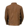 Milwaukee Leather women's cognac leather motorcycle jacket with zipper front, casual style, featuring a fitted design and zippered pockets.