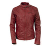 Milwaukee Leather Vintage SFL2811 Women's Red Zipper Front Motorcycle Casual Fashion Leather Jacket