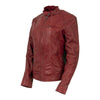 Milwaukee Leather Vintage SFL2811 Women's Red Zipper Front Motorcycle Casual Fashion Leather Jacket