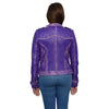 Milwaukee Leather SFL2840 Women's Purple Premium Sheepskin Motorcycle Fashion Leather Jacket with Studs